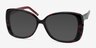 Marilyn Black Red AcetateSunglass Frames from EyeBuyDirect, Angle View