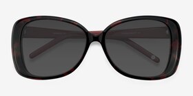 Marilyn Black Red Acétate Soleil de Lunette de vue d'EyeBuyDirect, Vue Rapprochée