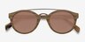 Enzo Brown & Striped Acetate-metalSunglass Frames from EyeBuyDirect, Closed View
