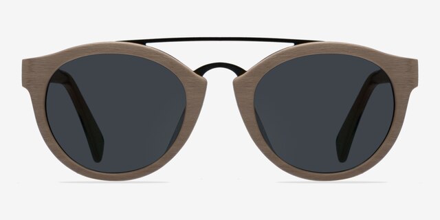 Enzo Light Brown Acetate-metalSunglass Frames from EyeBuyDirect, Front View