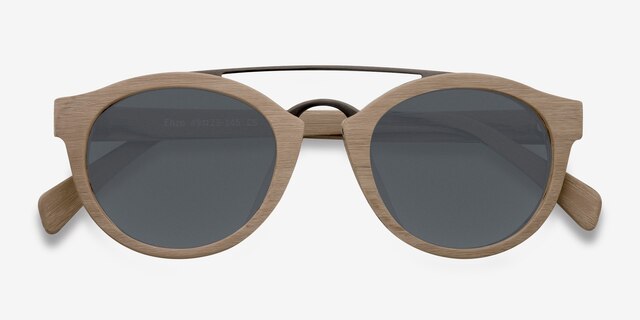 Enzo Light Brown Acetate-metalSunglass Frames from EyeBuyDirect, Closed View