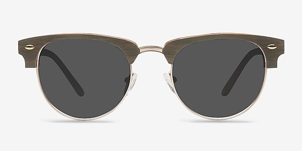 The Hamptons Walnut & Gold Acetate-metal Soleil de Lunette de vue