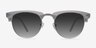 The Hamptons Clear Silver Acetate-metalSunglass Frames from EyeBuyDirect, Front View