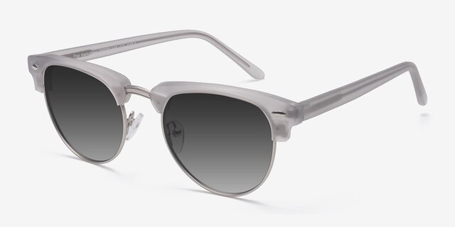 The Hamptons Clear Silver Acetate-metalSunglass Frames from EyeBuyDirect, Angle View