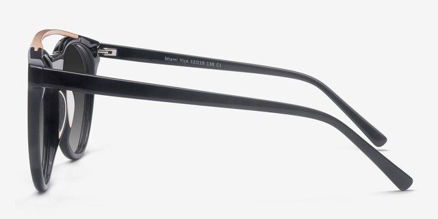 Miami Vice Black AcetateSunglass Frames from EyeBuyDirect, Side View