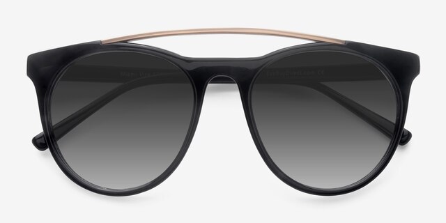 Miami Vice Black AcetateSunglass Frames from EyeBuyDirect, Closed View