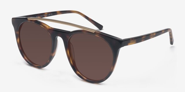 Miami Vice Tortoise AcetateSunglass Frames from EyeBuyDirect, Angle View