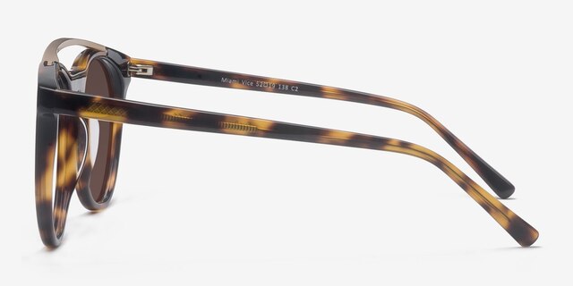 Miami Vice Tortoise AcetateSunglass Frames from EyeBuyDirect, Side View