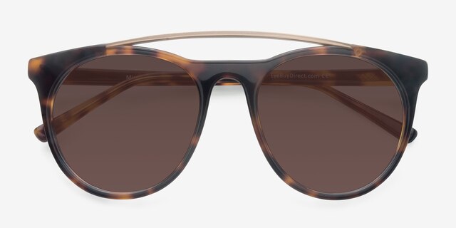 Miami Vice Tortoise AcetateSunglass Frames from EyeBuyDirect, Closed View