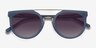 Bali Blue & Silver Acetate-metalSunglass Frames from EyeBuyDirect, Closed View
