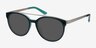 Morning Breeze Navy Silver Acetate-metalSunglass Frames from EyeBuyDirect, Angle View