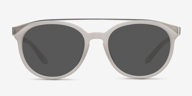 Morning Breeze Matte White Acetate-metalSunglass Frames from EyeBuyDirect, Front View