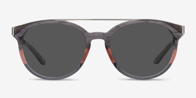 Morning Breeze Gray Pink Acetate-metalSunglass Frames from EyeBuyDirect, Front View