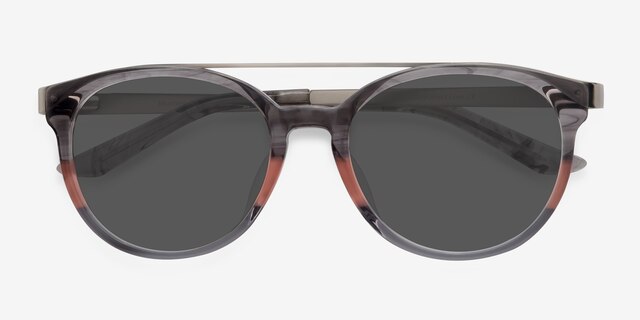 Morning Breeze Gray Pink Acetate-metalSunglass Frames from EyeBuyDirect, Closed View