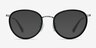 Reves Noir AcétateSoleil de Lunette de vue d'EyeBuyDirect, Vue de Face