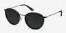 Reves Noir AcétateSoleil de Lunette de vue d'EyeBuyDirect, Vue d'Angle