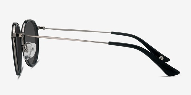 Reves Noir AcétateSoleil de Lunette de vue d'EyeBuyDirect, Vue de Côté