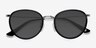 Reves Noir AcétateSoleil de Lunette de vue d'EyeBuyDirect, Vue Rapprochée