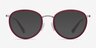 Reves Rouge AcétateSoleil de Lunette de vue d'EyeBuyDirect, Vue de Face