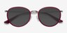Reves Rouge AcétateSoleil de Lunette de vue d'EyeBuyDirect, Vue Rapprochée