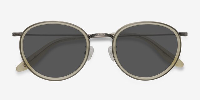Sun Tea Light Yellow AcetateSunglass Frames from EyeBuyDirect, Closed View