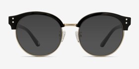 Limoncello Noir Acetate-metal Soleil de Lunette de vue d'EyeBuyDirect, Vue de Face