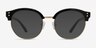 Limoncello Black Acetate-metalSunglass Frames from EyeBuyDirect, Front View