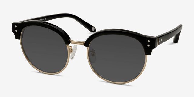 Limoncello Black Acetate-metalSunglass Frames from EyeBuyDirect, Angle View