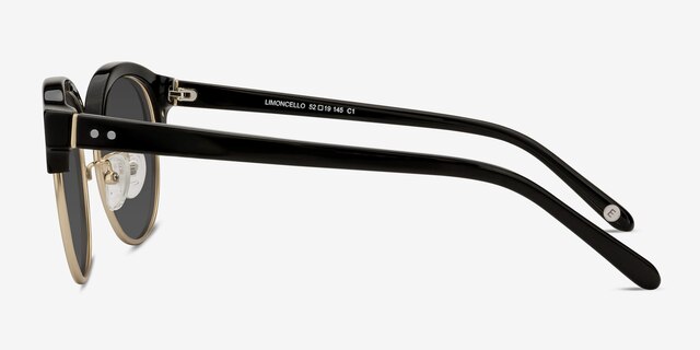 Limoncello Black Acetate-metalSunglass Frames from EyeBuyDirect, Side View