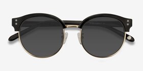 Limoncello Noir Acetate-metal Soleil de Lunette de vue d'EyeBuyDirect, Vue Rapprochée