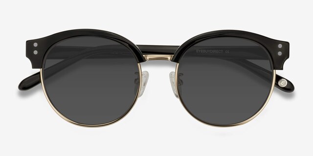 Limoncello Black Acetate-metalSunglass Frames from EyeBuyDirect, Closed View
