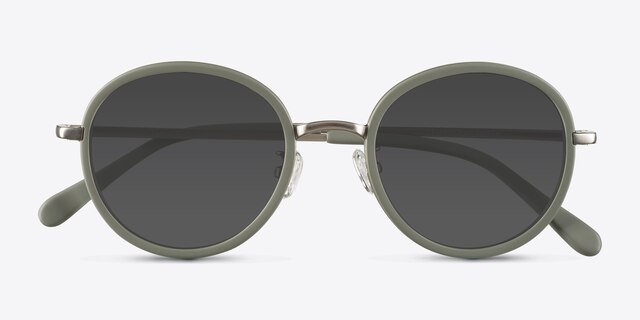 Cactus Green AcetateSunglass Frames from EyeBuyDirect, Closed View