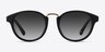 Major Noir AcétateSoleil de Lunette de vue d'EyeBuyDirect, Vue de Face