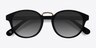 Major Noir AcétateSoleil de Lunette de vue d'EyeBuyDirect, Vue Rapprochée