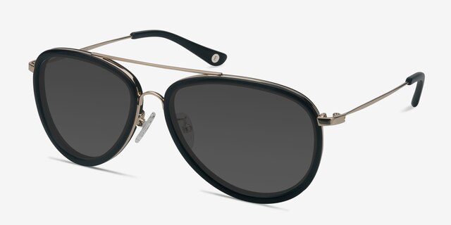 Duke Black AcetateSunglass Frames from EyeBuyDirect, Angle View