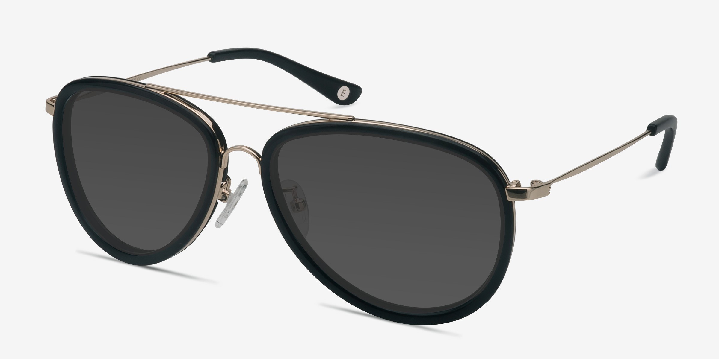 Duke - Aviator Black Frame Prescription Sunglasses 