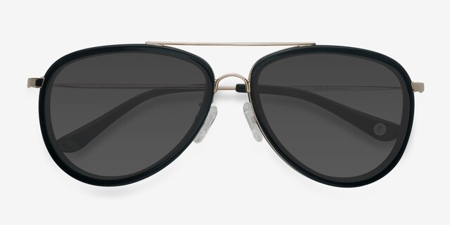 Duke Black AcetateSunglass Frames from EyeBuyDirect, Closed View