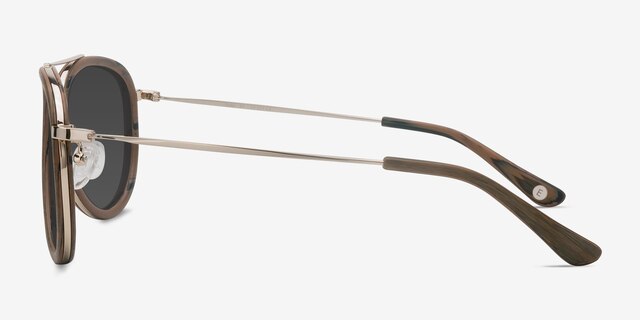 Duke Brown AcetateSunglass Frames from EyeBuyDirect, Side View