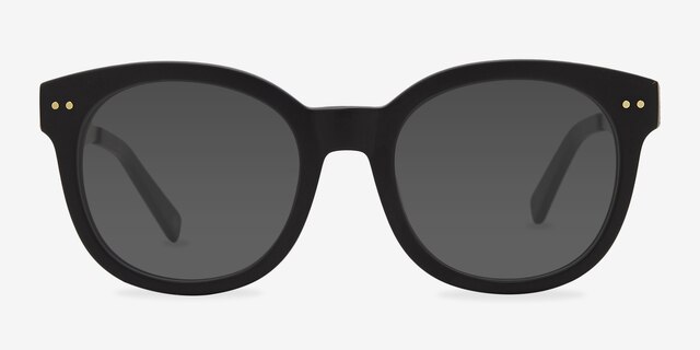 Till Sunset Matte Black Acetate-metalSunglass Frames from EyeBuyDirect, Front View