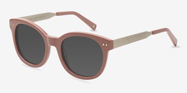 Till Sunset Pink Acetate-metalSunglass Frames from EyeBuyDirect, Angle View