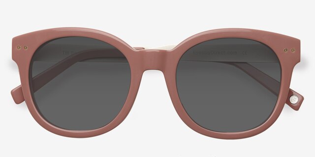 Till Sunset Pink Acetate-metalSunglass Frames from EyeBuyDirect, Closed View