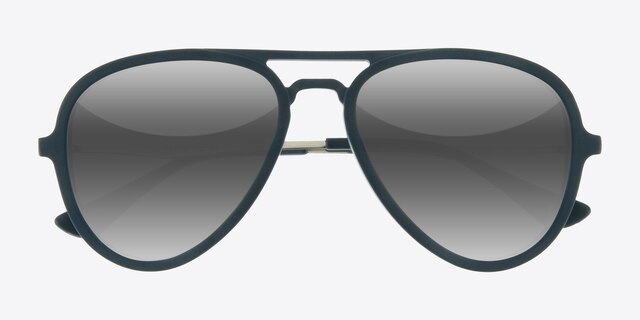 Riot Matte Blue AcetateSunglass Frames from EyeBuyDirect, Closed View