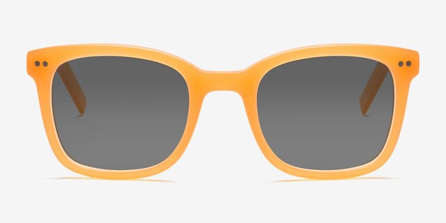 Peach Matte Orange AcetateSunglass Frames from EyeBuyDirect, Front View