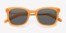 Peach Matte Orange AcetateSunglass Frames from EyeBuyDirect, Closed View