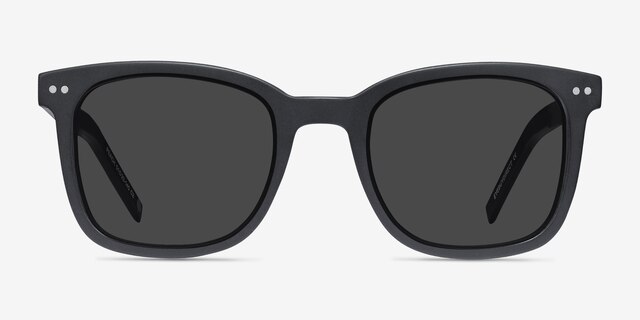 Peach Matte Black AcetateSunglass Frames from EyeBuyDirect, Front View
