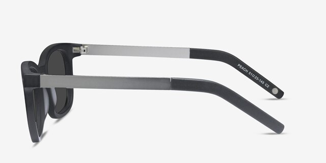Peach Matte Black AcetateSunglass Frames from EyeBuyDirect, Side View