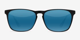 Bogota Matte Black Acetate-metal Soleil de Lunette de vue d'EyeBuyDirect, Vue de Face