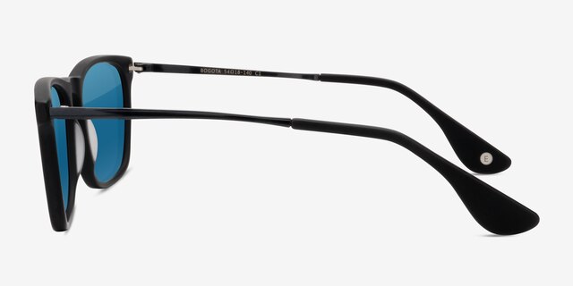 Bogota Matte Black Acetate-metalSunglass Frames from EyeBuyDirect, Side View