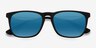 Bogota Matte Black Acetate-metalSunglass Frames from EyeBuyDirect, Closed View