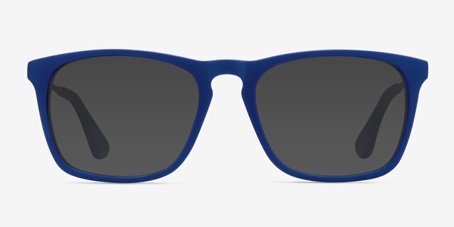 Bogota Matte Blue AcetateSunglass Frames from EyeBuyDirect, Front View